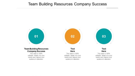 Team Building Resources Company Success Ppt PowerPoint Presentation Ideas Skills Cpb