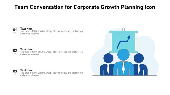 Team Conversation For Corporate Growth Planning Icon Ppt PowerPoint Presentation Gallery Gridlines PDF