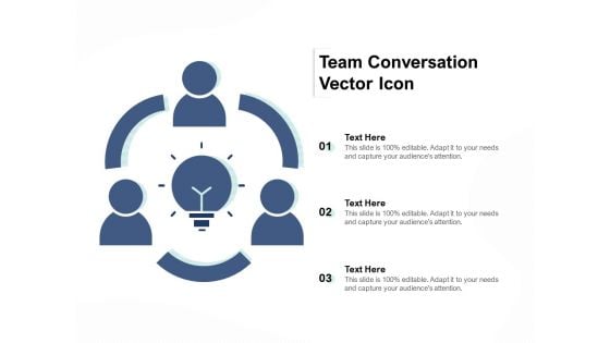 Team Conversation Vector Icon Ppt PowerPoint Presentation Outline Example