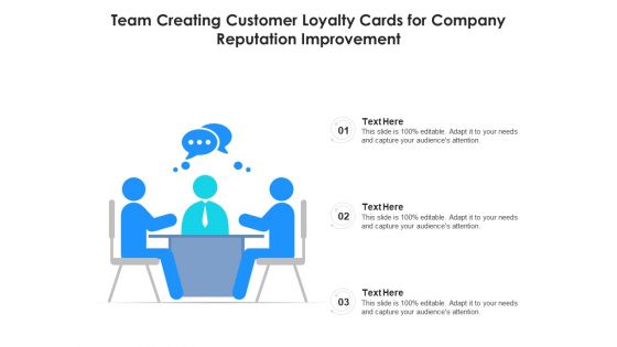 Team Creating Customer Loyalty Cards For Company Reputation Improvement Ppt PowerPoint Presentation Pictures Background Images PDF