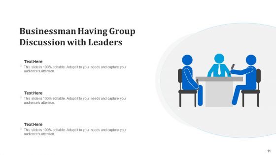 Team Discussion Icon Developing Growth Ppt PowerPoint Presentation Complete Deck With Slides