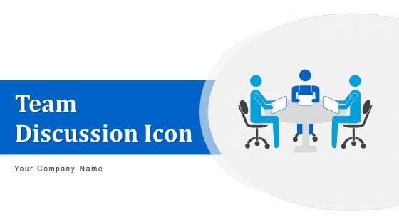 Team Discussion Icon Developing Growth Ppt PowerPoint Presentation Complete Deck With Slides