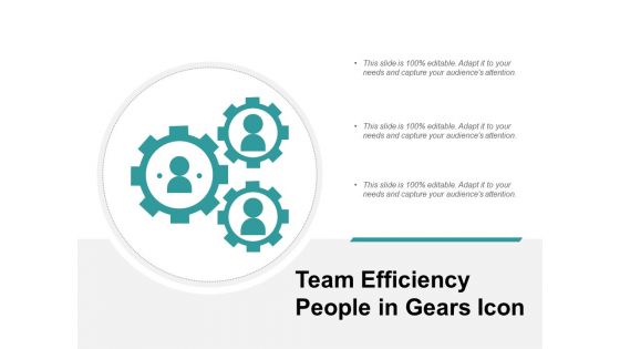 Team Efficiency People In Gears Icon Ppt PowerPoint Presentation Show Graphics Design