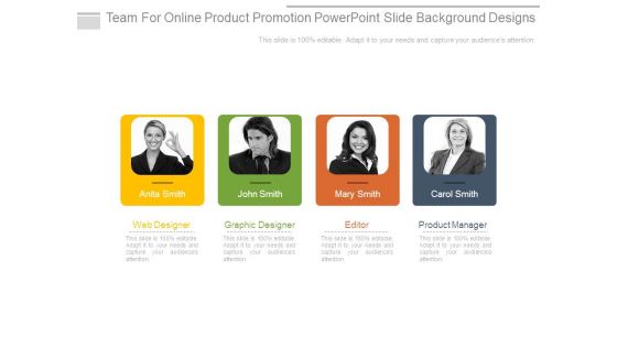 Team For Online Product Promotion Powerpoint Slide Background Designs Team For Online Product Promotion Powerpoint Slide Background Designs