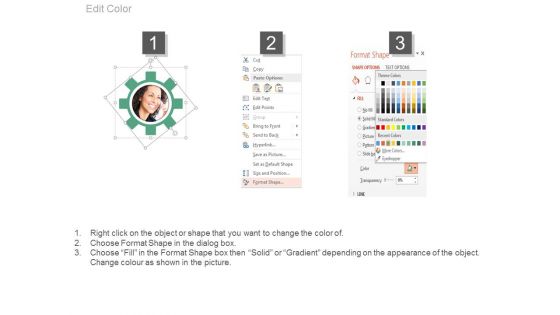 Team Gears Design With Social Media Icons Powerpoint Slides