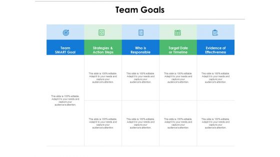 Team Goals Ppt PowerPoint Presentation Infographics Mockup