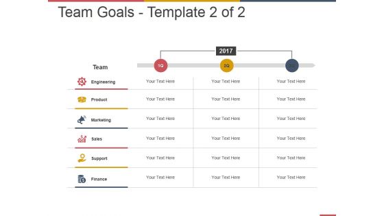 Team Goals Template 2 Ppt PowerPoint Presentation Inspiration Rules