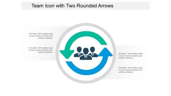 Team Icon With Two Rounded Arrows Ppt PowerPoint Presentation Pictures Structure PDF