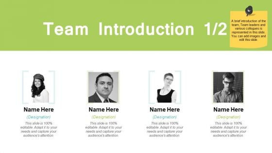 Team Introduction Planning Ppt PowerPoint Presentation Summary Slides