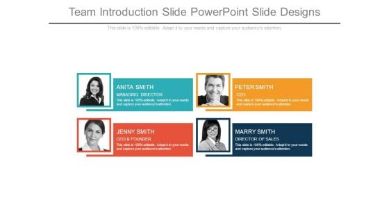 Team Introduction Slide Powerpoint Slide Designs Team Introduction Slide Powerpoint Slide Designs