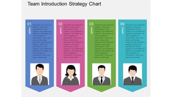 Team Introduction Strategy Chart Powerpoint Template