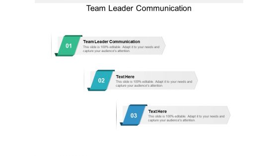 Team Leader Communication Ppt PowerPoint Presentation Inspiration Smartart Cpb