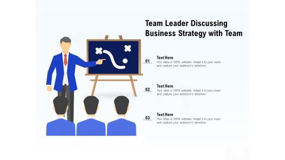 Team Leader Discussing Business Strategy With Team Ppt PowerPoint Presentation Portfolio Brochure