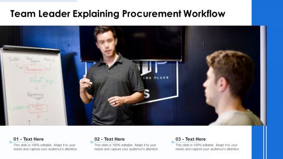 Team Leader Explaining Procurement Workflow Ppt Portfolio Microsoft PDF