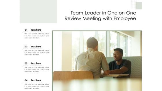 Team Leader In One On One Review Meeting With Employee Ppt PowerPoint Presentation File Graphics PDF Team Leader In One On One Review Meeting With Employee Ppt PowerPoint Presentation File Graphics PDF