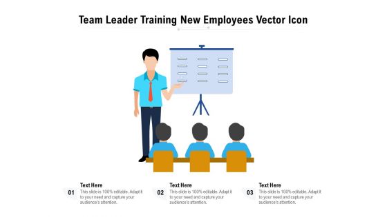 Team Leader Training New Employees Vector Icon Ppt PowerPoint Presentation File Objects PDF