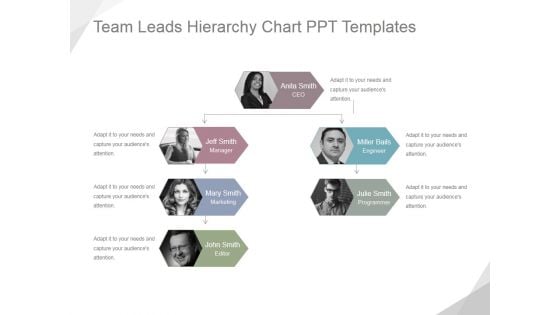 Team Leads Hierarchy Chart Ppt PowerPoint Presentation Ideas Team Leads Hierarchy Chart Ppt PowerPoint Presentation Ideas