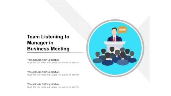 Team Listening To Manager In Business Meeting Ppt PowerPoint Presentation Professional Maker PDF