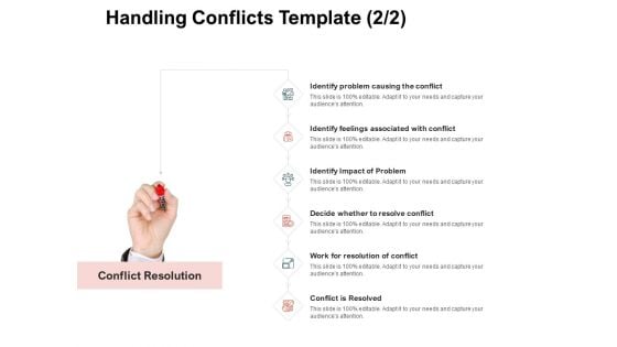 Team Manager Administration Handling Conflicts Template Conflict Resolution Portrait Pdf