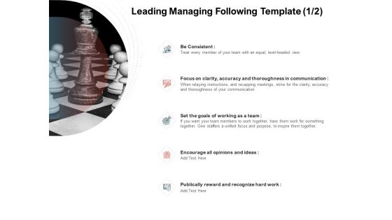 Team Manager Administration Leading Managing Following Template Be Consistent Guidelines Pdf