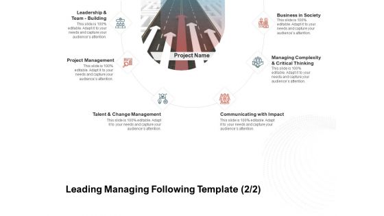 Team Manager Administration Leading Managing Following Template Project Management Slides Pdf