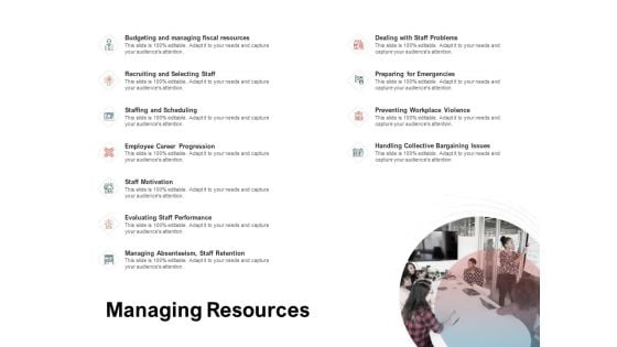 Team Manager Administration Managing Resources Infographics Pdf