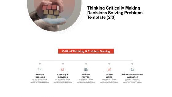 Team Manager Administration Thinking Critically Making Decisions Solving Problems Template Effective Reasoning Introduction Pdf