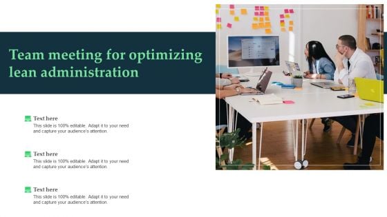 Team Meeting For Optimizing Lean Administration Structure PDF