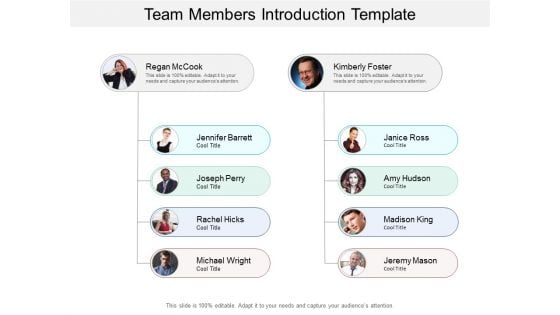 Team Members Introduction Template Ppt PowerPoint Presentation Infographic Template Slideshow