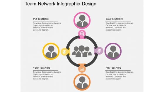 Team Network Infographic Design Powerpoint Templates