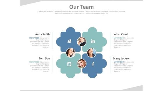 Team Network Social Communication Design Powerpoint Slides