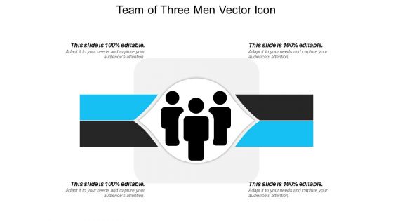 Team Of Three Men Vector Icon Ppt PowerPoint Presentation File Pictures PDF