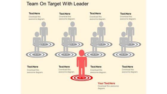 Team On Target With Leader Powerpoint Template