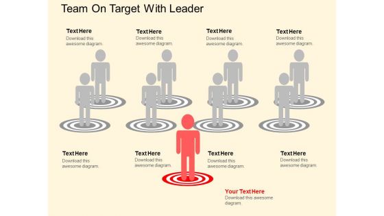 Team On Target With Leader Powerpoint Template Team On Target With Leader Powerpoint Template