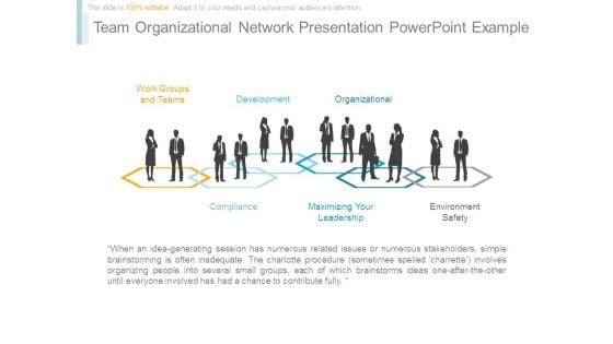 Team Organizational Network Presentation Powerpoint Example