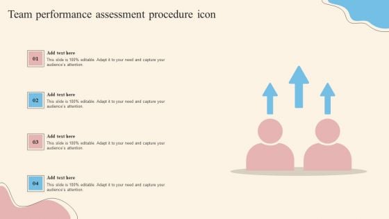 Team Performance Assessment Procedure Icon Template PDF