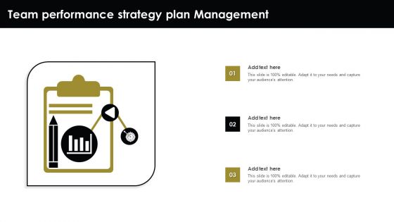 Team Performance Strategy Plan Management Topics PDF