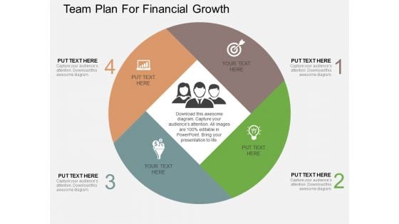 Team Plan For Financial Growth Powerpoint Templates