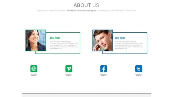 Team Profile For Social Media Communication Powerpoint Slides Team Profile For Social Media Communication Powerpoint Slides
