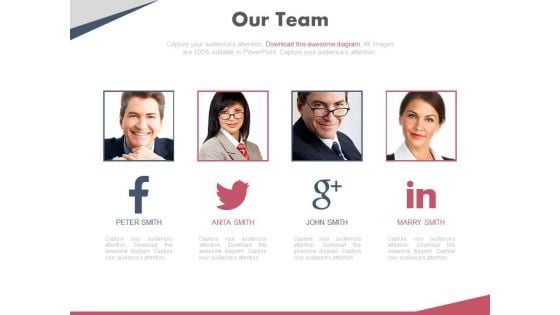 Team Profile On Social Media Network Powerpoint Slides Team Profile On Social Media Network Powerpoint Slides