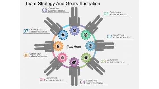 Team Strategy And Gears Illustration Powerpoint Template