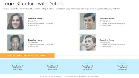 Team Structure With Details Ppt Ideas Guide PDF