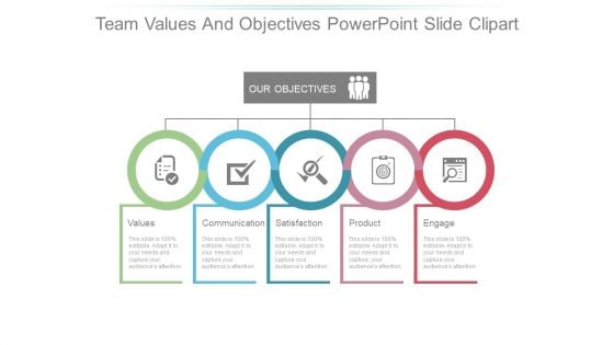 Team Values And Objectives Powerpoint Slide Clipart