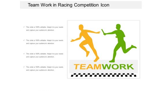 Team Work In Racing Competition Icon Ppt PowerPoint Presentation File Professional PDF
