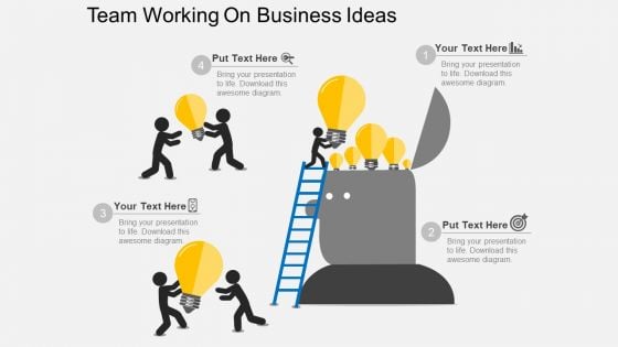 Team Working On Business Ideas Powerpoint Templates Team Working On Business Ideas Powerpoint Templates