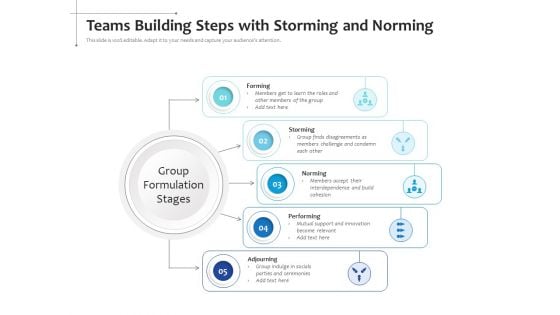 Teams Building Steps With Storming And Norming Ppt PowerPoint Presentation Gallery Good PDF