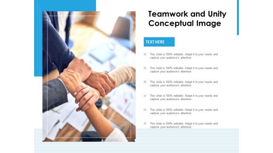 Teamwork And Unity Conceptual Image Ppt PowerPoint Presentation Professional Introduction PDF