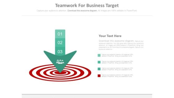 Teamwork For Business Target Powerpoint Slides