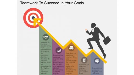 Teamwork To Succeed In Your Goals Powerpoint Template