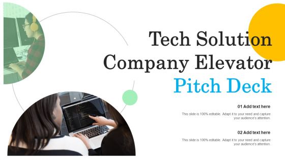 Tech Solution Company Elevator Pitch Deck Graphics PDF